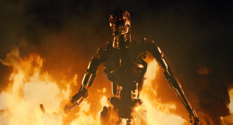 The Terminator rises from the fire