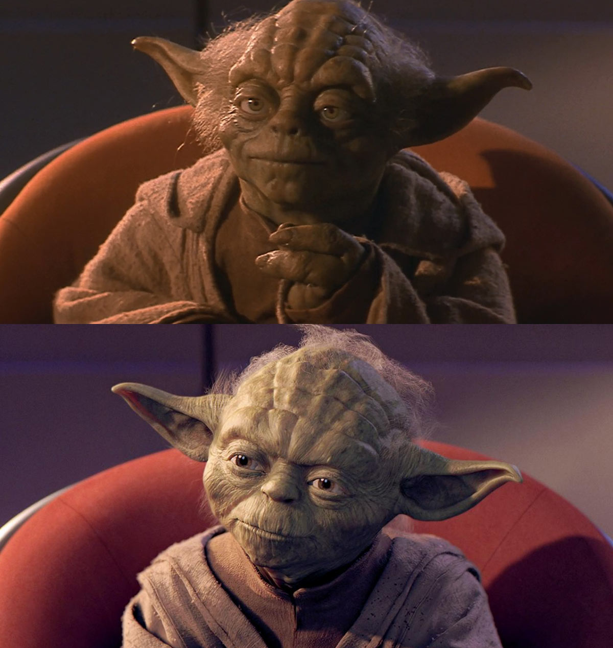 Yoda Puppet vs CGI