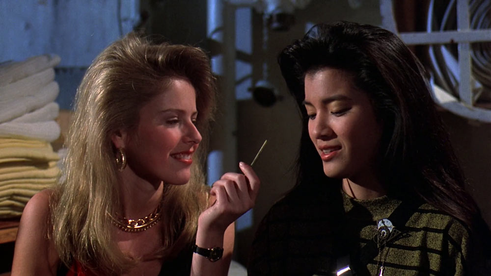 Kelly Hu and Sharlene Martin in Friday the 13th Part VIII: Jason Takes Manhattan