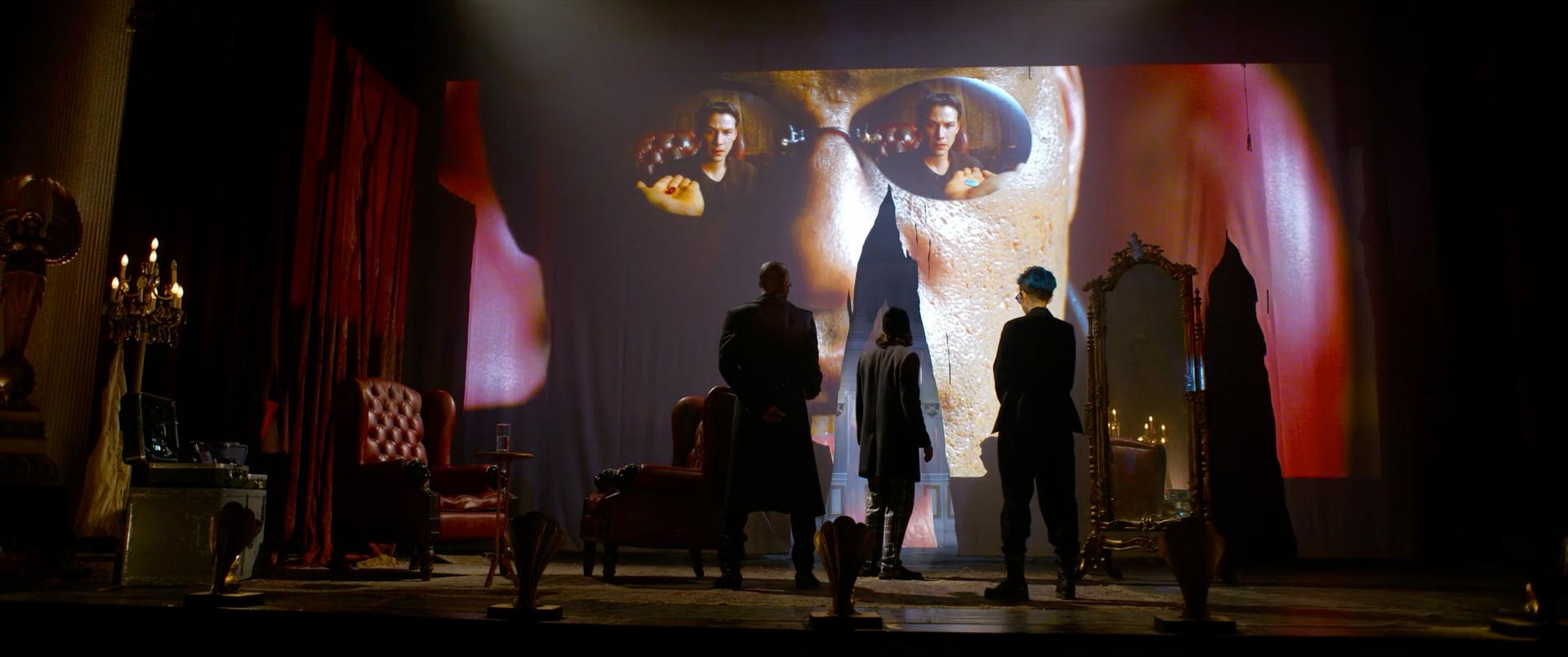 Reused footage of Laurence Fishburne's Morpheus The Matrix Resurrections