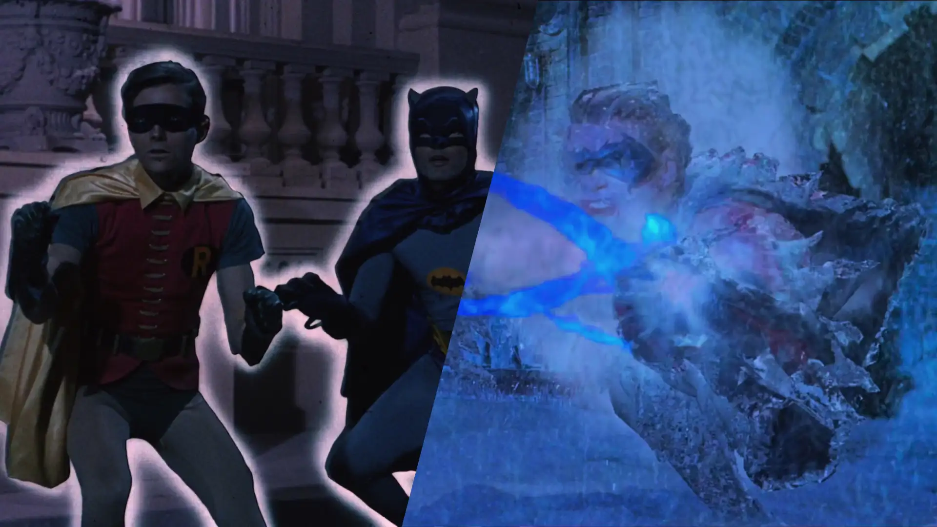 Batman and Robin are frozen in Ice