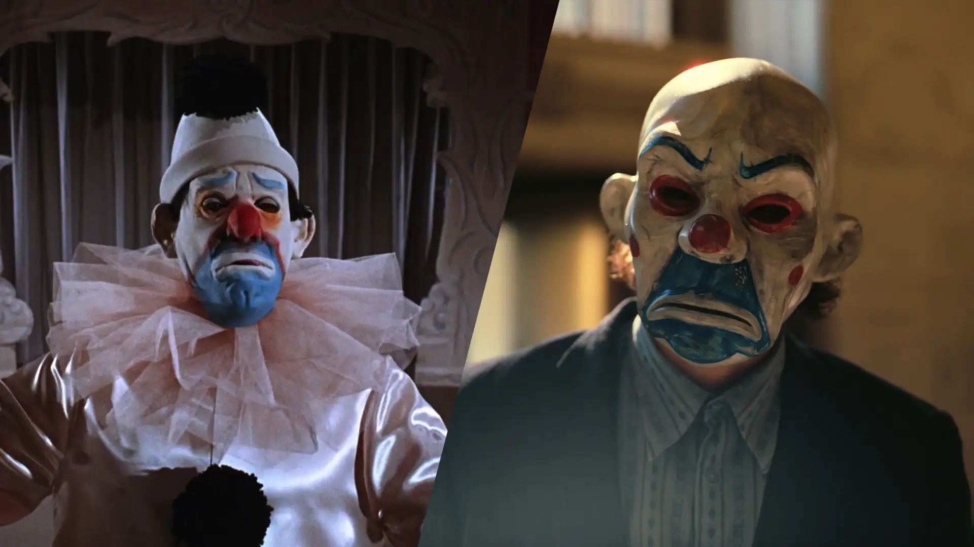 The Joker mask in the 60s TV show and The Dark Knight