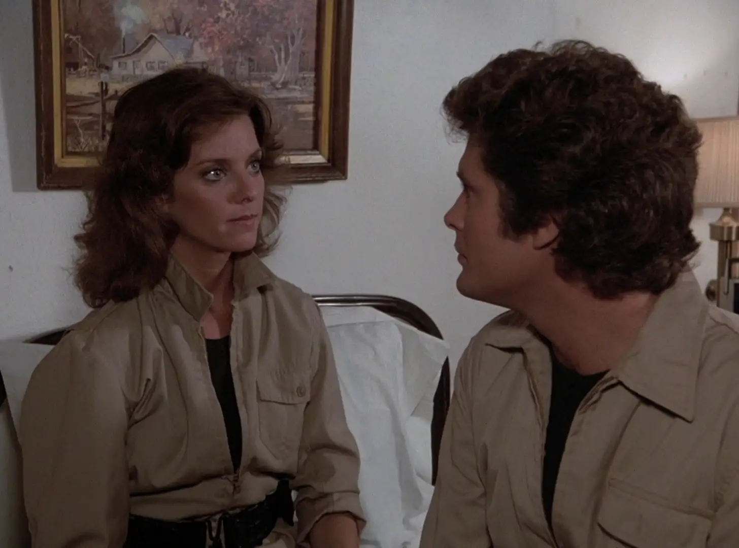 Judith Chapman and David Hasselhoff in Knight Rider: Inside Out