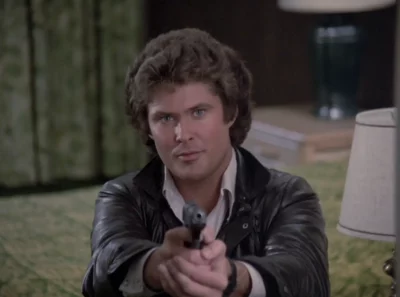David Hasselhoff and Edwars Mulhare in Knight Rider: Hearts of Stone